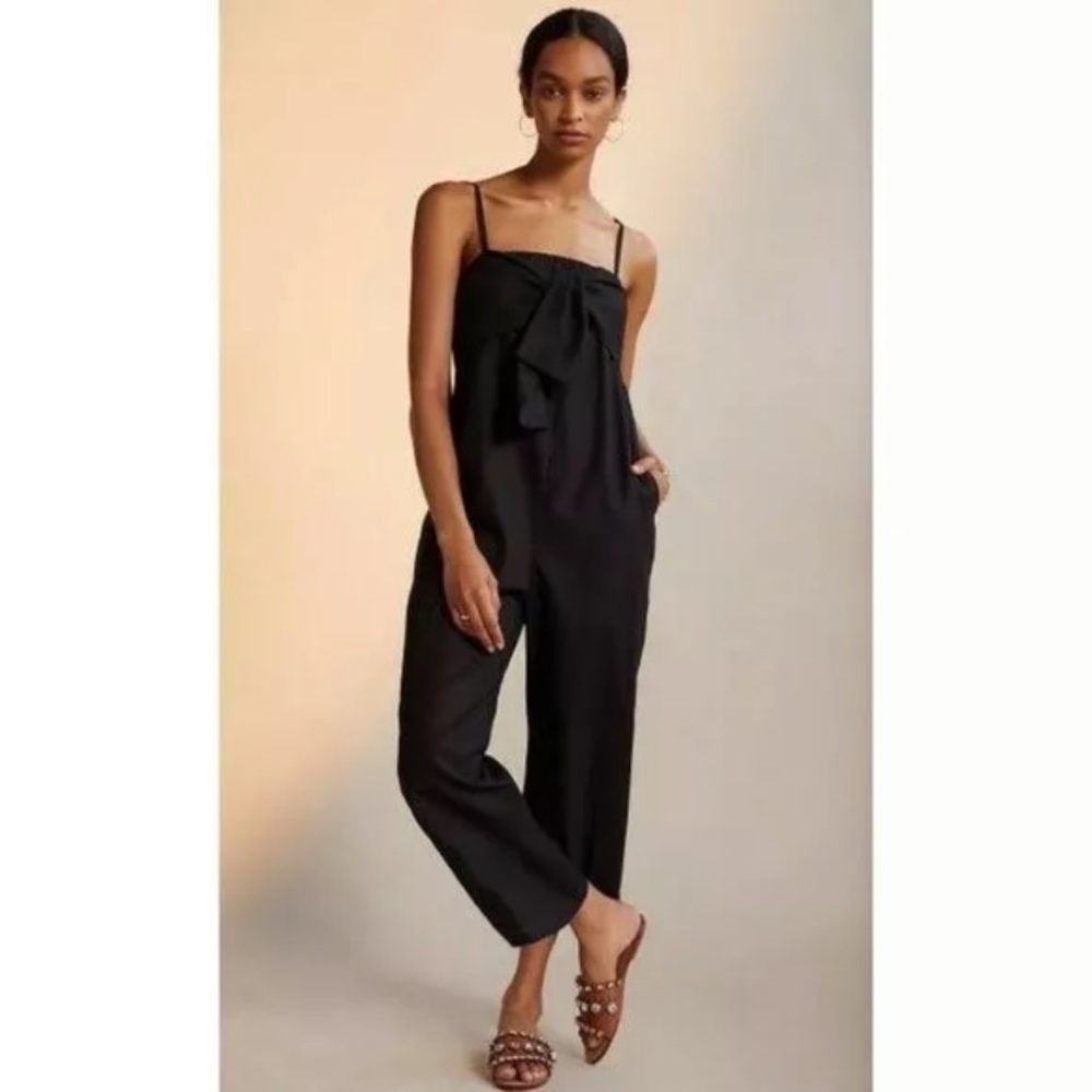 Anthropologie Hutch Breezy Bow tie Jumpsuit